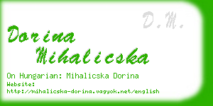 dorina mihalicska business card